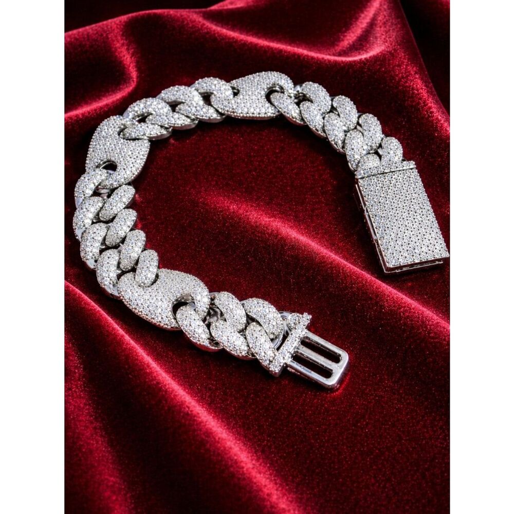 Iced out Rolo Miami Cuban Link Bracelet